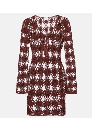 Anna Kosturova Crochet cotton minidress