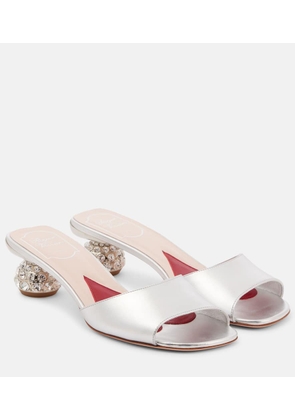 Roger Vivier Embellished leather mules