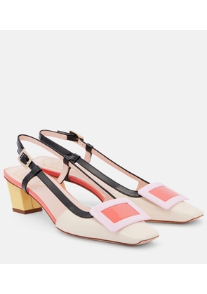 Roger Vivier Belle Vivier 45 patent leather slingback pumps