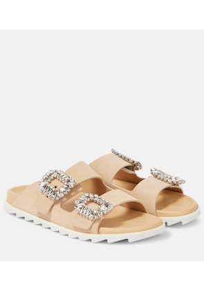 Roger Vivier Slidy Viv' suede slides