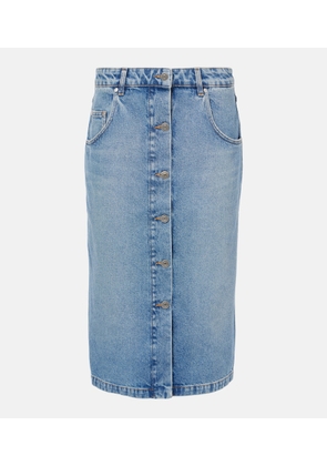 Stella McCartney Chain-detail denim midi skirt