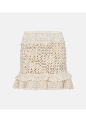 Anna Kosturova Brigitte crochet cotton miniskirt