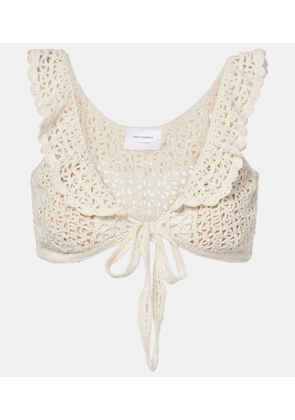 Anna Kosturova Brigitte crochet cotton top