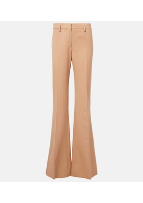 Stella McCartney Low-rise striped wool flared pants