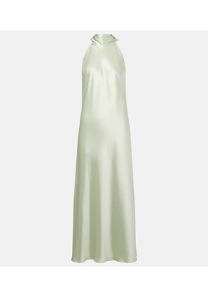 Galvan Sienna scarf-detail satin maxi dress