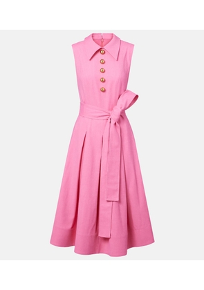 Carolina Herrera Belted twill midi dress
