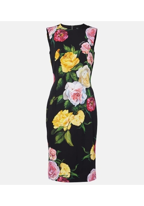 Dolce&Gabbana Floral silk-blend midi dress