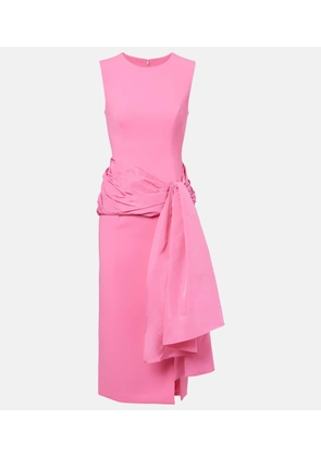 Carolina Herrera Silk-trimmed crepe cocktail dress