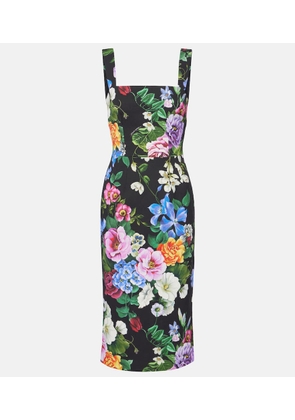 Dolce&Gabbana Floral cotton-blend midi dress