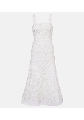 Carolina Herrera Guipure lace midi dress