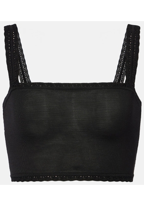 Dolce&Gabbana Knitted silk crop top