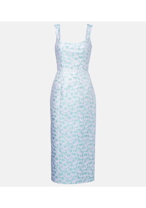 Markarian Numa Daisy brocade corset midi dress