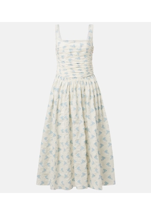 Markarian Maeve floral cotton-blend midi dress