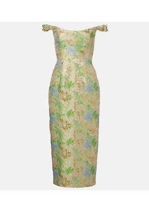 Markarian Floral brocade midi dress