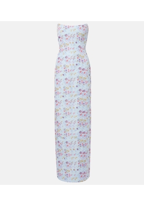 Markarian Odessa floral ikat corset gown