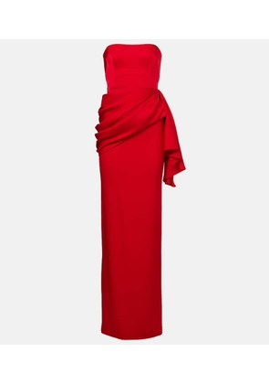 Alex Perry Draped crepe satin gown