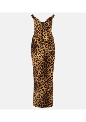 The New Arrivals Ilkyaz Ozel Shakti leopard-print cotton corset dress