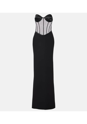 The New Arrivals Ilkyaz Ozel Tara mesh-trimmed corset gown