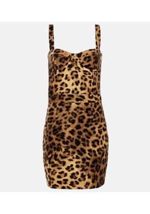 The New Arrivals Ilkyaz Ozel Monique leopard-print cotton minidress