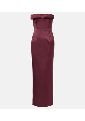 The New Arrivals Ilkyaz Ozel Sisu bow-detail satin gown