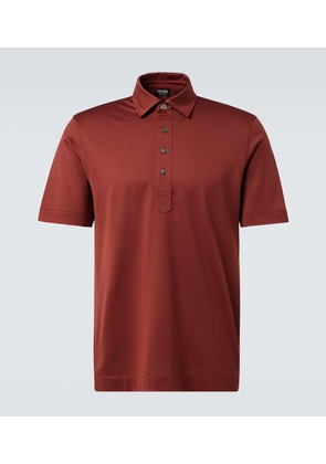 Zegna Silk and cotton polo shirt