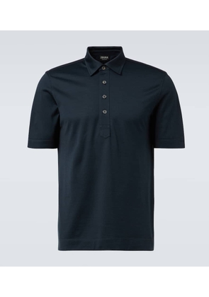 Zegna Silk and cotton polo shirt