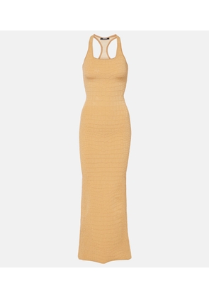 Jacquemus Scala croc-effect maxi dress
