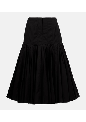 Jacquemus Agave flared cotton poplin midi skirt