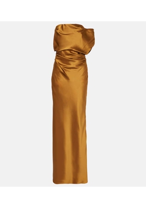 The Sei Draped silk satin gown