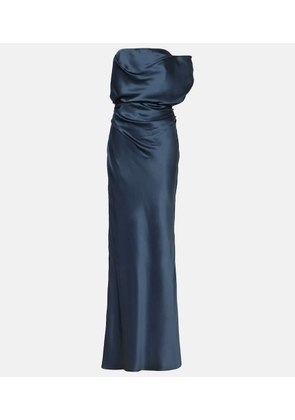 The Sei Draped silk satin gown