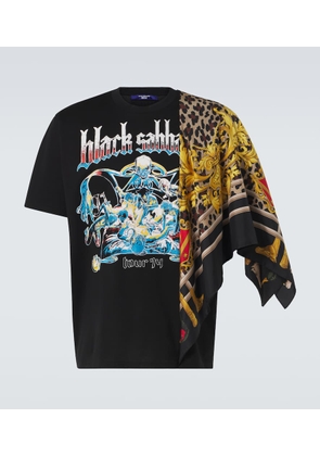 Junya Watanabe Black Sabbath caped cotton jersey T-shirt