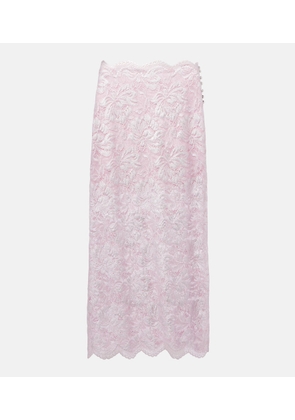 Rabanne Floral lace midi skirt