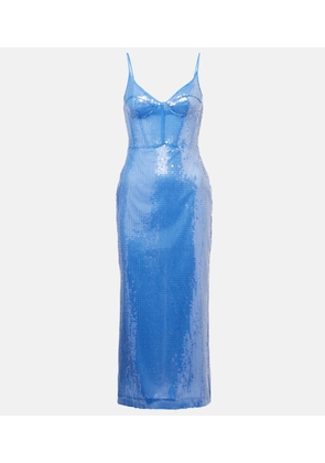 David Koma Sequined corset dress