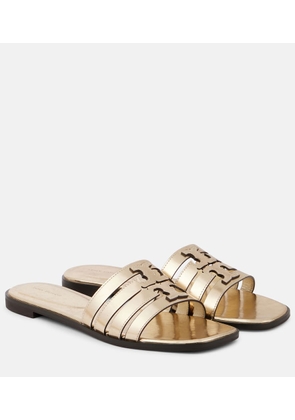 Tory Burch Ines metallic leather slides
