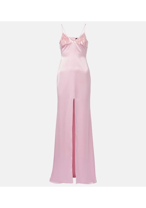 David Koma Sequined satin gown