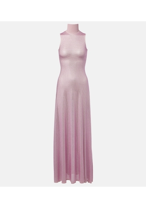 David Koma Ruched sequined maxi dress