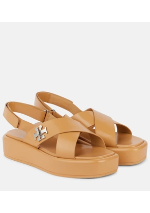 Tory Burch T Lock 40 leather platform sandals