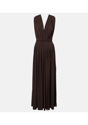 Max Mara Pleated gathered maxi dress