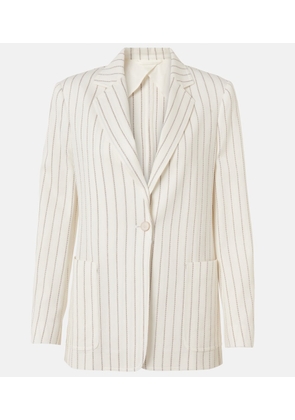 Max Mara Jadi striped cotton and linen blazer