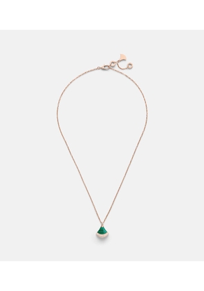 Bvlgari Divas' Dream 18kt rose gold necklace with diamonds and malachite