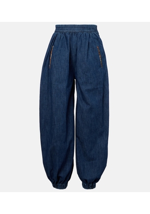Valentino Chambray tapered pants