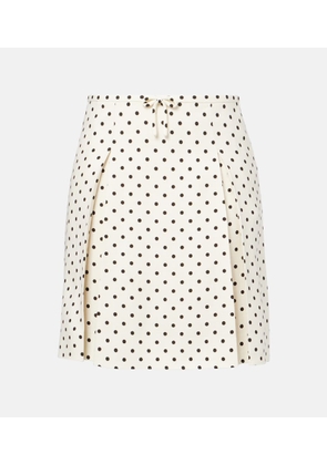 Valentino Bow-detail polka-dot miniskirt