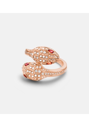 Bvlgari Serpenti Seduttori 18kt rose gold ring with diamonds and rubellites