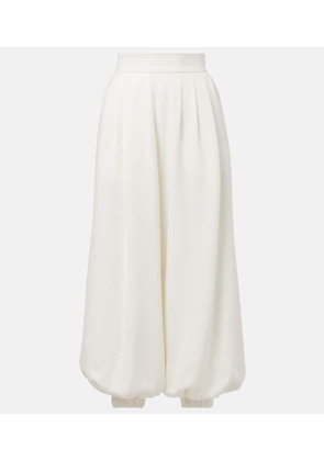 Valentino Cady Couture silk wide-leg pants
