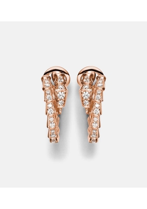 Bvlgari Serpenti Viper 18kt rose gold earrings with diamonds