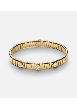 Bvlgari Bvlgari Tubogas 18kt gold bracelet with diamonds