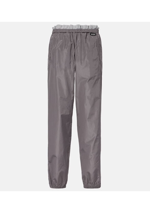 Miu Miu Mesh-trimmed technical straight pants