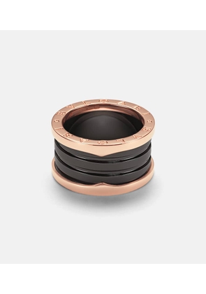 Bvlgari B.zero1 18kt rose gold and ceramic ring