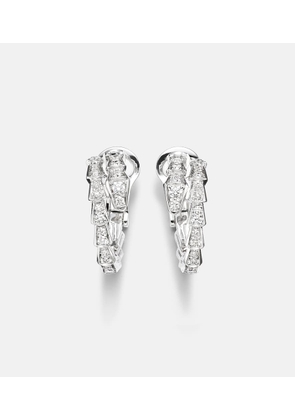 Bvlgari Serpenti Viper 18kt white gold hoop earrings with diamonds