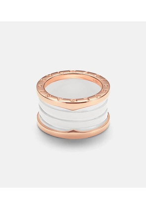Bvlgari B.zero1 18kt rose gold and ceramic ring